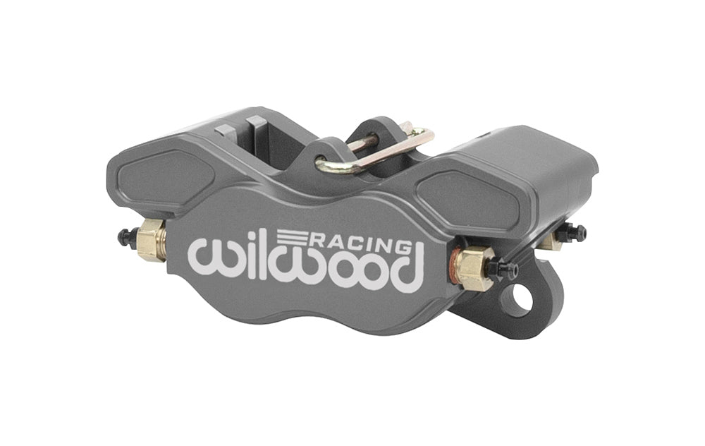 Brake Caliper - GP320 - 4 Piston - Aluminum - Gray Anodized - 11.50 in OD x 0.240 in Thick Rotor - 3.50 in Lug Mount - Passenger Side - Each