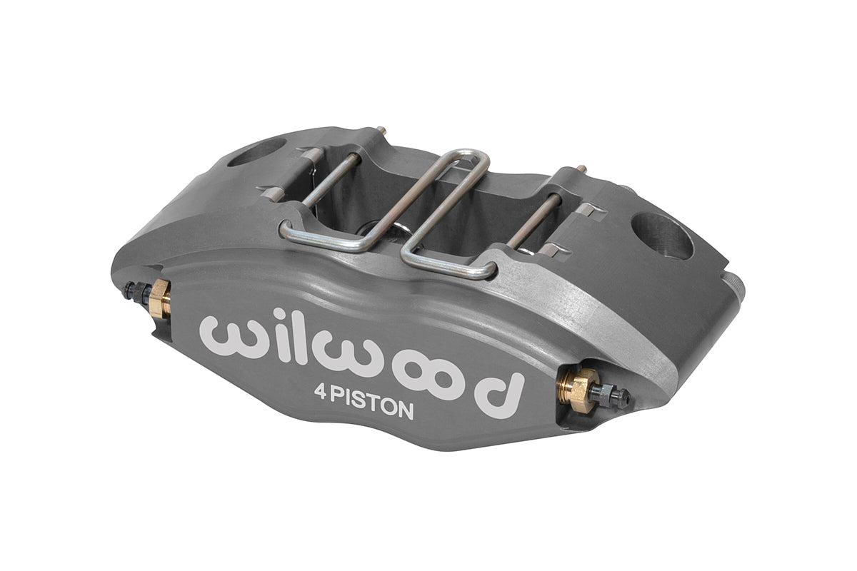 Brake Caliper - Powerlite - 4 Piston - Aluminum - Gray Anodized - 11.00 in OD x 0.500 in Thick Rotor - 5.08 in Radial Mount - Each