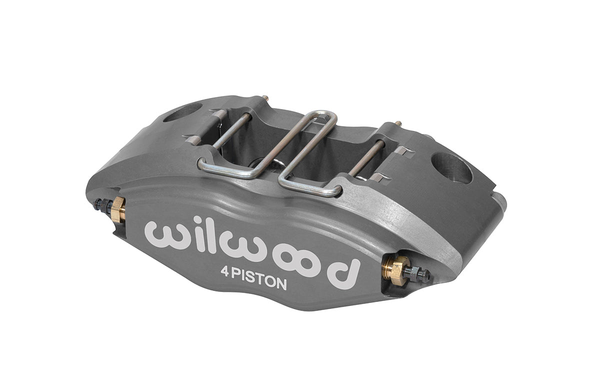 Brake Caliper - Powerlite - 4 Piston - Aluminum - Gray Anodized - 11.00 in OD x 0.860 in Thick Rotor - 5.08 in Radial Mount - Each