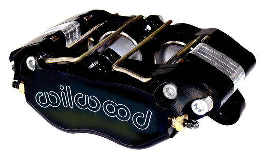 Brake Caliper - Dynapro - 4 Piston - Billet Aluminum - Black Powder Coat - 13.060 in OD x 1.270 in Thick Rotor - 5.250 in Lug Mount - Each