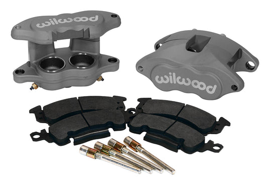 Brake Caliper - D52 - 2 Piston - Forged Aluminum - Natural - 7.060 in Floating Mount - GM 1968-96 - Kit