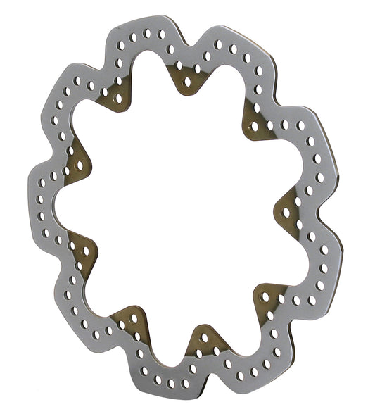 Brake Rotor - Super Alloy - Scalloped - 10.500 in OD - 0.160 in Thick - 9 x 7.000 in Bolt Pattern - Steel - Natural - Each