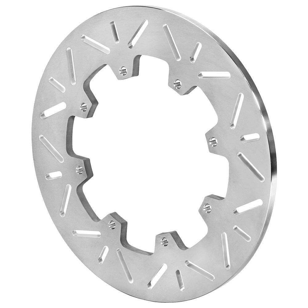 Brake Rotor - Slotted - 12 in OD - 0.36 in Thick - 8 x 7.00 in Bolt Pattern - Titanium - Natural - Sprint Car - Each