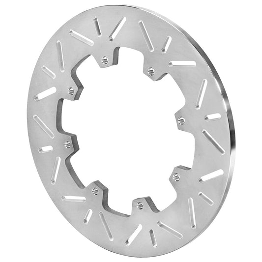 Brake Rotor - Slotted - 12 in OD - 0.36 in Thick - 8 x 7.00 in Bolt Pattern - Titanium - Natural - Sprint Car - Each