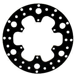 Brake Rotor - Drilled - 10.500 in OD - 0.350 in Thick - 6 x 5.500 in Bolt Pattern - Steel - Black Oxide - Each