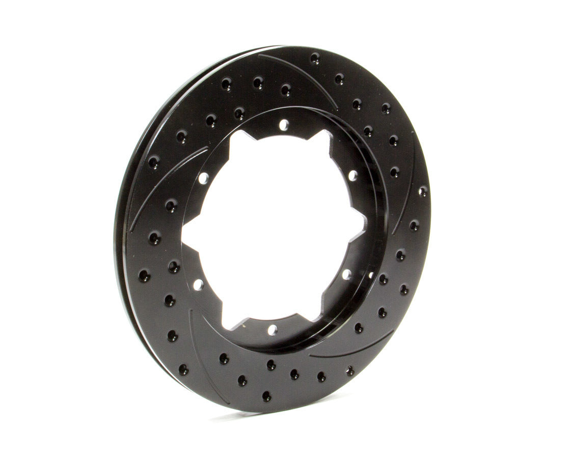 Brake Rotor - SRP - Passenger Side - Directional / Drilled / Slotted - 11.000 in OD - 0.810 in Thick - 6 x 6.250 in Bolt Pattern - Iron - Black Paint - Each