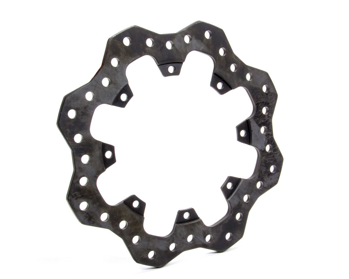 Brake Rotor - Drilled / Scalloped - 11.750 in OD - 0.350 in Thick - 8 x 7.000 in Bolt Pattern - Steel - Black Oxide - Each