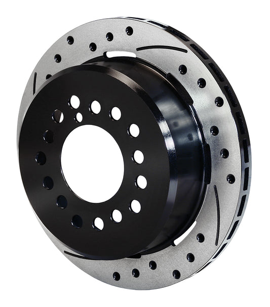 Brake Rotor - SRP - Passenger Side - Drilled / Slotted - 12.19 in OD - 0.81 in Thick - 5 x 4.50 in Bolt Pattern - Iron - Black Paint - Each