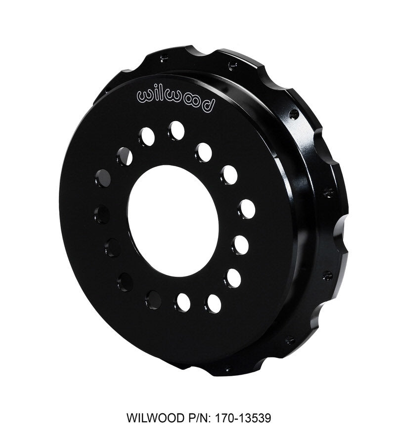 Brake Rotor Hat - 12 x 8.75 in Bolt Pattern - 5 x 4.50 / 4.750 / 5.00 in Wheel Bolt Pattern - 3.060 in Center - Aluminum - Black Paint - Each