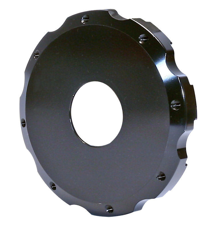 Brake Rotor Hat - 8 x 7 in Bolt Pattern - Undrilled Wheel Bolt Pattern - 0.73 in Offset - 2.40 in Center - Aluminum - Black Paint - Each