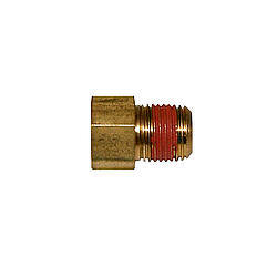 Fitting - Adapter - Straight - 3/8-24 in Inverted Flare Female to 1/8 in NPT Male - Brass - 3/16 in Hardline - Set of 4