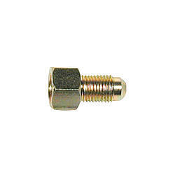 Fitting - Adapter - Straight - 3/8-24 in Inverted Flare Female to 3 AN Male - Steel - Zinc Oxide - Wilwood Compact Remote Master Cylinder - 3/16 in Hardline - Each
