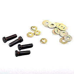 Brake Caliper Bolt - 3/8-24 in - 1.25 in Long - Hex Head - Grade 8 - Shims / Washers Included - Steel - Zinc Oxide - Dl / DLS Caliper - Set of 4