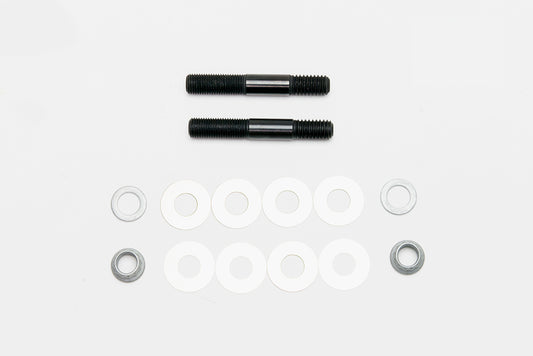 Brake Caliper Stud Kit - 3/8-16 in / 3/8-24 in Thread - 2.5 in Long - Nuts / Washers Included - Steel - Black Oxide - Universal - Pair