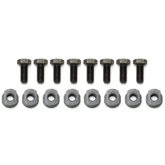 Brake Rotor Bolt - 5/16-24 in Thread - 0.75 in Long - Hex Head - T Nuts Included - Steel - Black Oxide - Set of 8