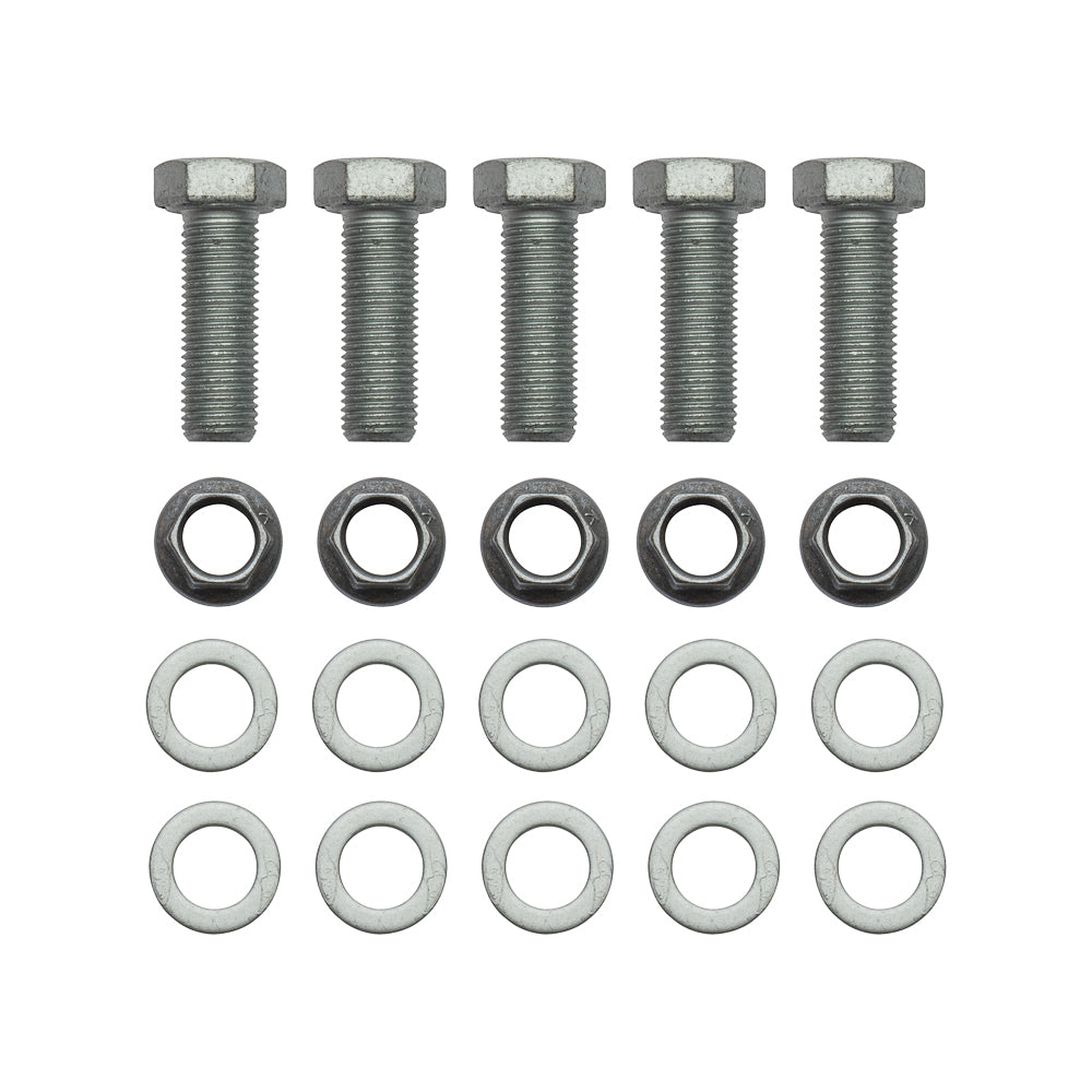 Brake Caliper Bolt - 3/8-24 in Thread - 1.125 in Long - Hex Head - Washers / Nuts Included - Steel Zinc Oxide - Set of 5