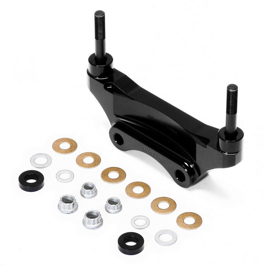 Brake Caliper Bracket - Rear - Aluminum - Black Anodized - 11.75 in Rotor - Radial Mount - Tiger Quick Change Rear Ends - Each