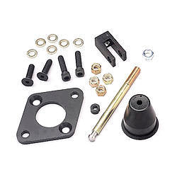 Master Cylinder Bracket - Tandem Master Cylinder to Single Pedal - Aluminum - Black Anodized - Kit