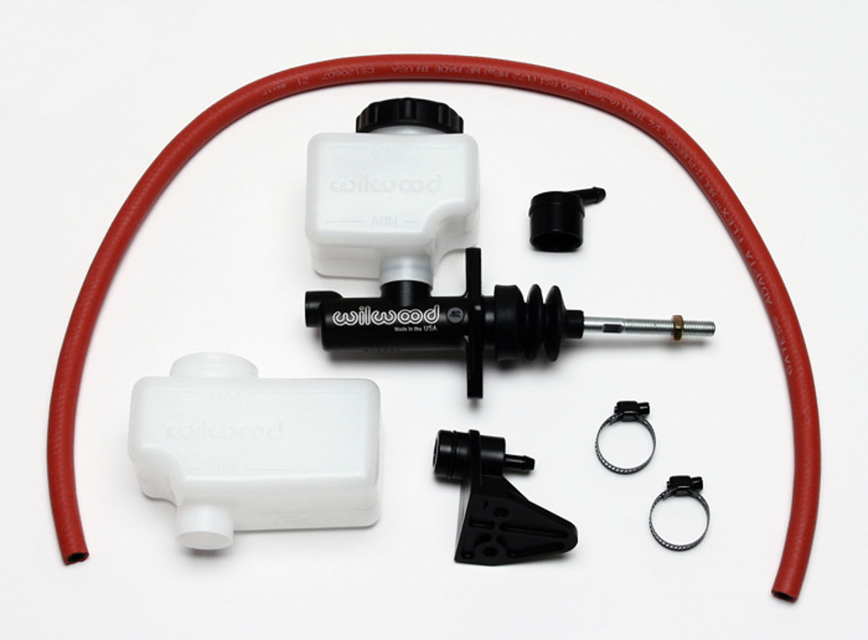 Master Cylinder - Compact - 0.75 in Bore - 1.120 in Stroke - Direct or Remote Reservoir - Aluminum - Black Paint - Kit