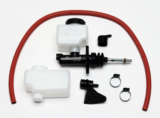 Master Cylinder - Compact - 0.813 in Bore - 1.120 in Stroke - Direct or Remote Reservoir - Aluminum - Black Paint - Kit