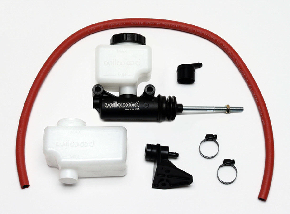 Master Cylinder - Compact - 0.75 in Bore - 1.120 in Stroke - Direct or Remote Side Reservoir - Aluminum - Black Paint - Kit