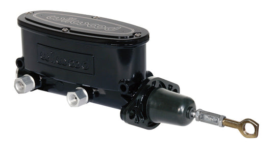 Master Cylinder - Tandem - 0.875 in Bore - 1.100 in Stroke - Integral Reservoir - Aluminum - Black Paint - Kit