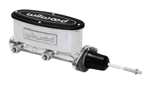 Master Cylinder - Tandem - 0.938 in Bore - 1.100 in Stroke - Integral Reservoir - Aluminum - Burnished - Kit