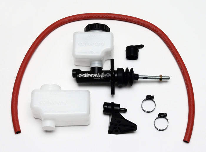 Master Cylinder - 0.875 in Bore - 1.12 in Stroke - Direct / Remote Reservoir - Aluminum - Black Paint - Kit