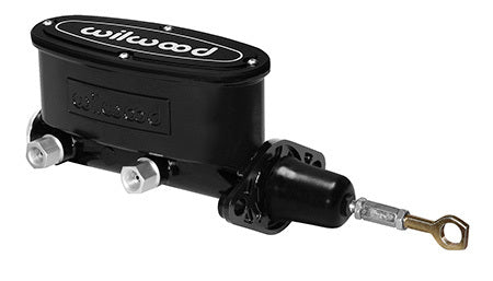 Master Cylinder - Tandem - 0.938 in Bore - 1.100 in Stroke - Integral Reservoir - Aluminum - Black Paint - Kit