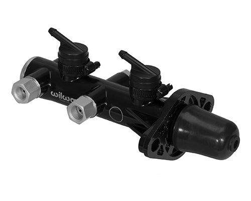 Master Cylinder - Tandem - 1.125 in Bore - 1.120 in Stroke - Remote Reservoir - Aluminum - Black Paint - Kit