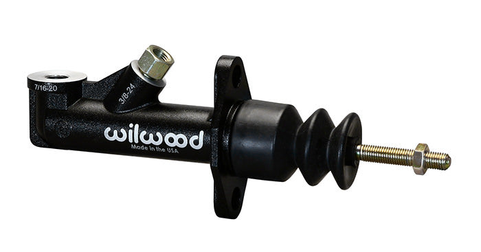 Master Cylinder - GS Compact - 0.500 in Bore - 1.25 in Stroke - Remote Reservoir - Aluminum - Black Paint - Kit