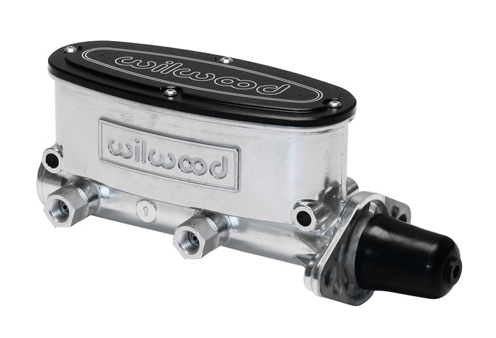 Master Cylinder - Tandem - 1 in Bore - 1.100 in Stroke - Integral Reservoir - Aluminum - Burnished - Kit