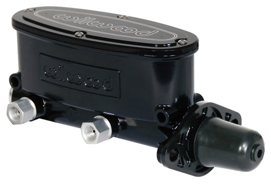 Master Cylinder - Tandem - 1.125 in Bore - 1.100 in Stroke - Integral Reservoir - Aluminum - Black Paint - Kit