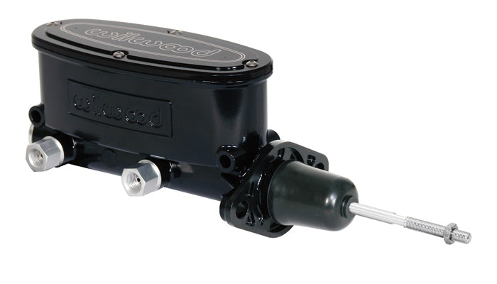 Master Cylinder - Tandem - 0.875 in Bore - 1.100 in Stroke - Integral Reservoir - Aluminum - Black Paint - Kit