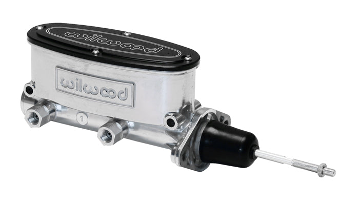 Master Cylinder - Tandem - 0.875 in Bore - 1.100 in Stroke - Integral Reservoir - Aluminum - Burnished - Kit