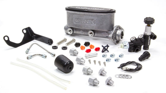 Master Cylinder - Tandem - 1 in Bore - 1.100 in Stroke - Integral Reservoir - Aluminum - Natural - Kit