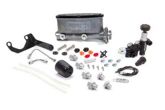 Master Cylinder - Tandem - 1.125 in Bore - 1.100 in Stroke - Integral Reservoir - Aluminum - Natural - Kit