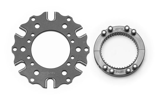 Brake Rotor Adapter - Rear Inboard - 2.880 x 48 Spline Axle Mount to 6 x 5.500 / 8 x 7.000 in Rotor Bolt Pattern - Aluminum - Gray Anodized - Kit