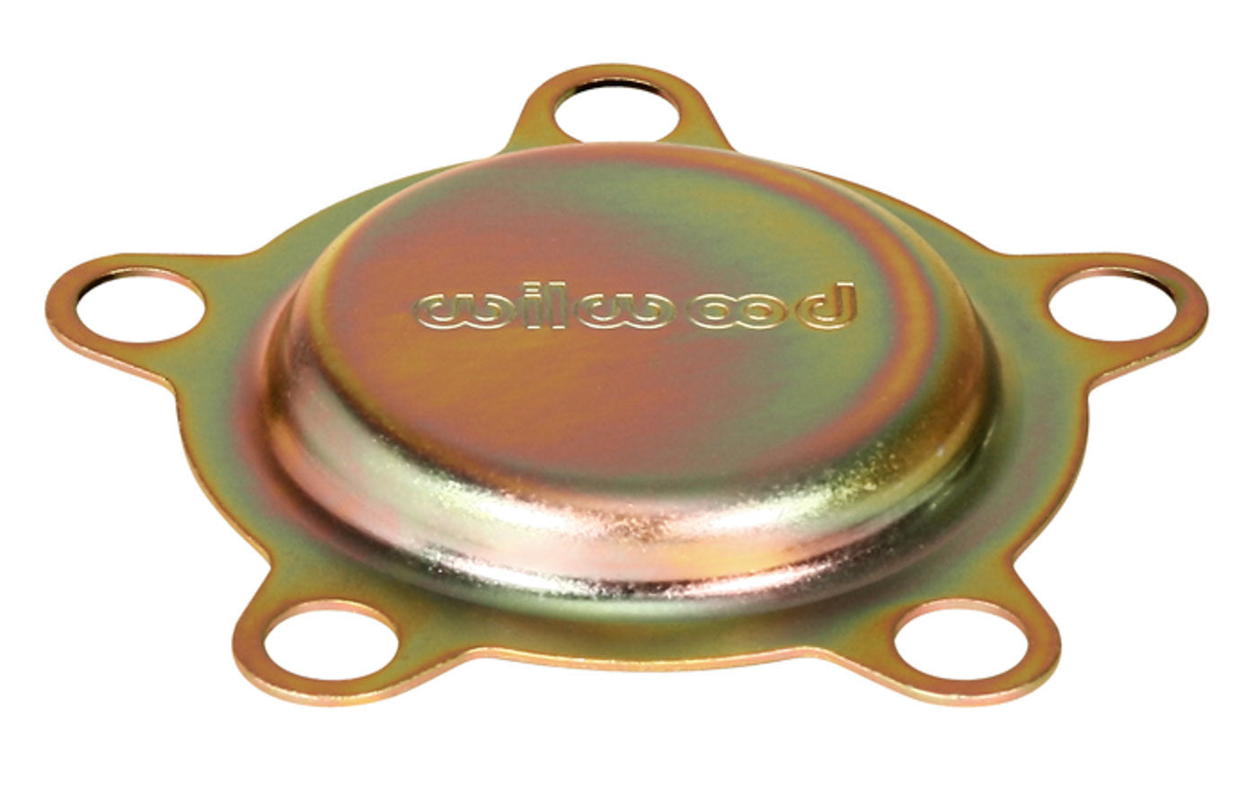 Wheel Hub Dust Cap - Starlite 55 - 5 x 3.98 in Bolt Pattern - Wilwood Logo - Steel - Cadmium - Each