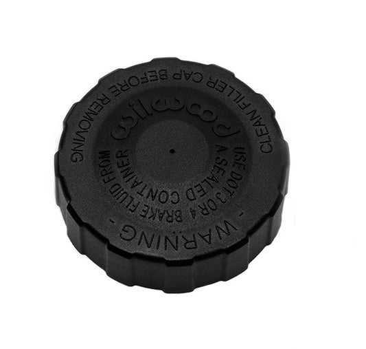 Master Cylinder Cap - Screw-On - Vented - Nylon - Black - Wilwood Master Cylinders - Each