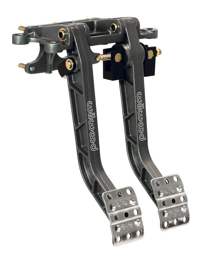 Pedal Assembly - Brake / Clutch - 6.25 to 1 Ratio - 12.05 in Long - Forward Swing Mount - Aluminum - Black Paint - Each