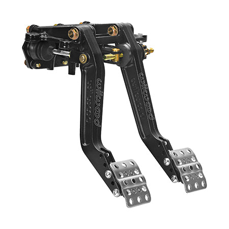 Pedal Assembly - Clutch - Firewall Mount - 5.5-6.25 to 1 Ratio - 10.97-12.05 in Long - Forward Swing Mount - Aluminum - Black Paint - Each