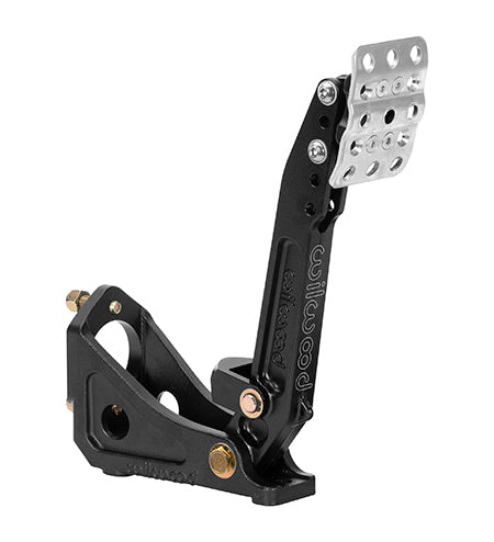 Pedal Assembly - Clutch or Brake - 5.25-6 to 1 Ratio - 8.69-9.91 in Long - Forward Floor Mount - Aluminum - Black Paint - Universal - Kit