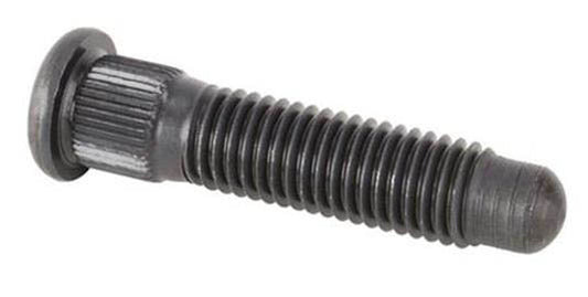 Wheel Stud - 5/8-11 in Thread - 3 in Long - 0.550 in Knurl - Steel - Black Oxide - Each