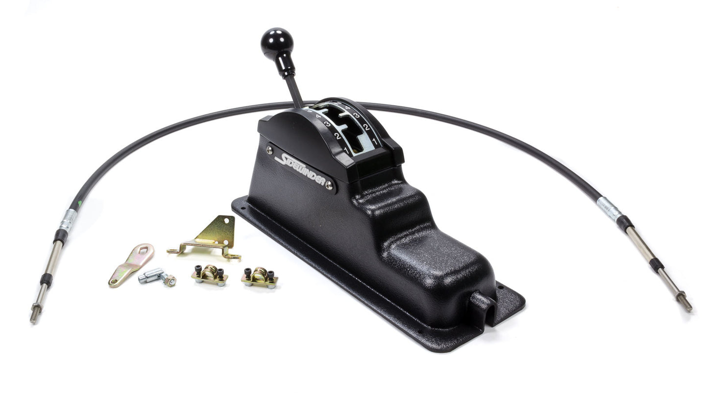 Shifter - Standard Sidewinder - Automatic - Floor Mount - Forward Pattern - Reverse Guard - 5 ft Cable - Hardware Included - 4L80E - Kit