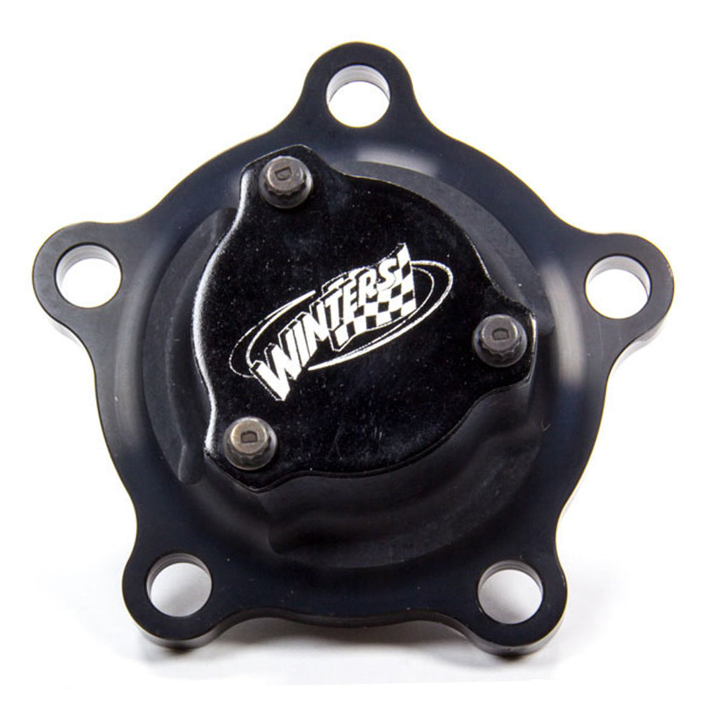 Drive Flange - 5-Bolt - 24 Spline - O-Ring - Bolt-On Cap - Aluminum - Black Anodized - Oil Filled Wide 5 Hubs - Each