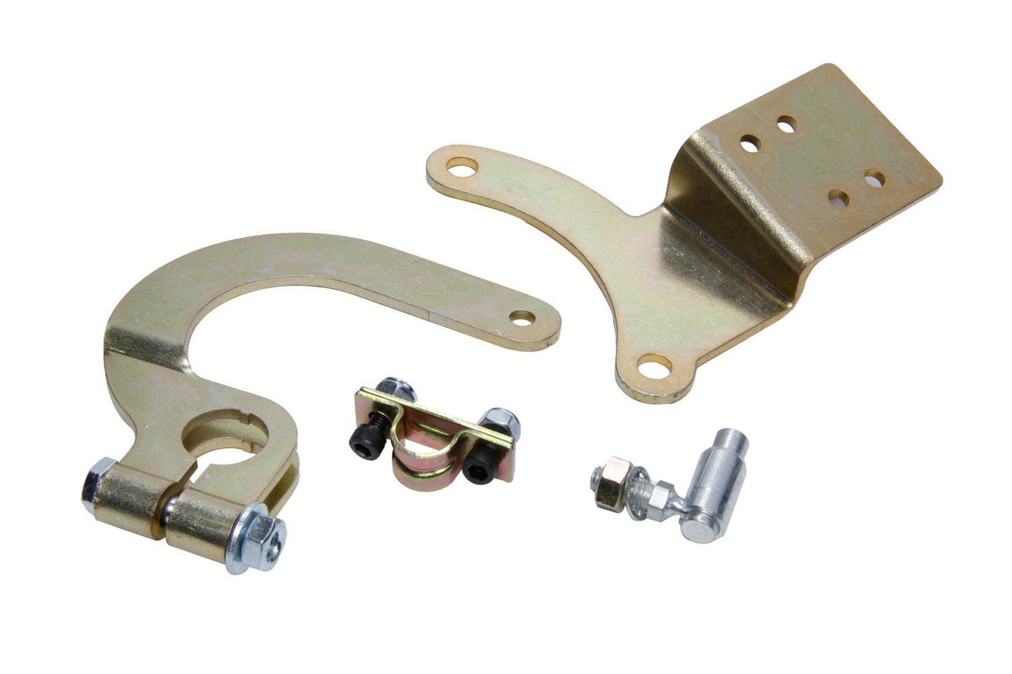 Shift Linkage Hardware - Cable Bracket / Hardware / Linkage Arm Included - Steel - Cadmium - C4 Transmission - Kit