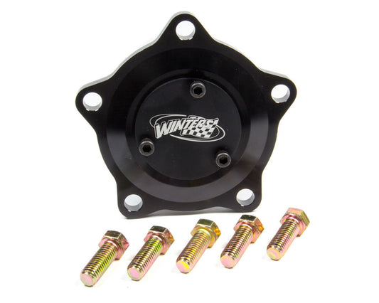 Drive Flange - Inverted - 5-Bolt - 24 Spline - Bolt-On Cap - Aluminum - Black Anodized - 2-7/8 in Wide 5 Rear Hubs - Each