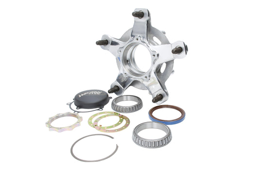 Wheel Hub - Front - 2-7/8 in Wide 5 - Bearings / Dust Cap / Hardware Included - Wheel Studs - Aluminum - Polished - Each