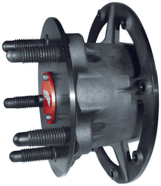 Wheel Hub - Front - 2-7/8 in Wide 5 - Bearings / Seal / Wheel Studs Included - Magnesium - Black Thermal Coated - Each